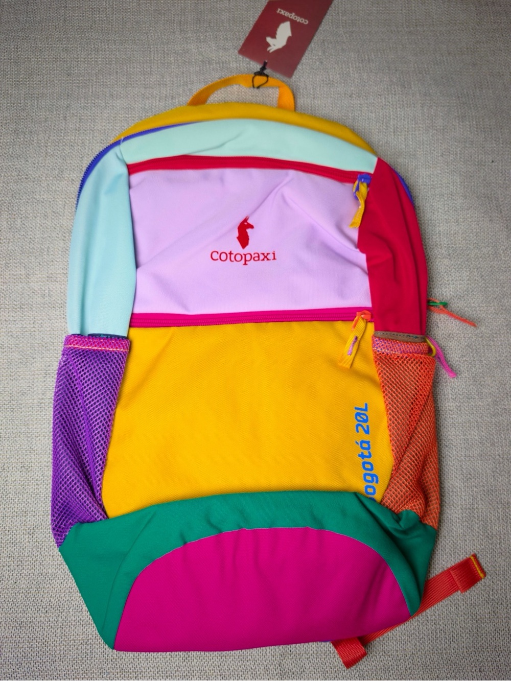 cotopaxi Bogota 20 L Backpack in Yellow, Pink, Teal & Purple